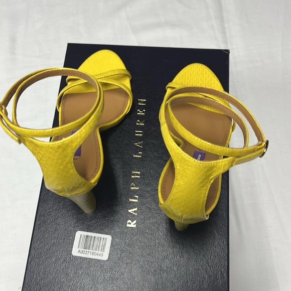 Ralph Lauren purple label woman’s Yellow High Heels size 38 made in Italy. - Picture 14 of 16